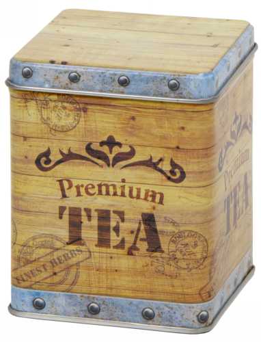[1150412] Blikken Classic Tea medium 100gram 7.5x7.5x9.5cm 12stuks