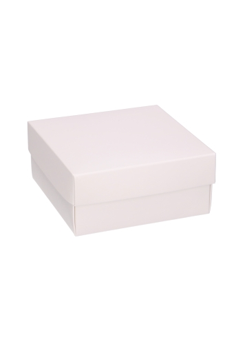 [K1270104-12] Geschenkdoos & Deksel Gaby Wit Mat 12x12x5.5cm 100stuks