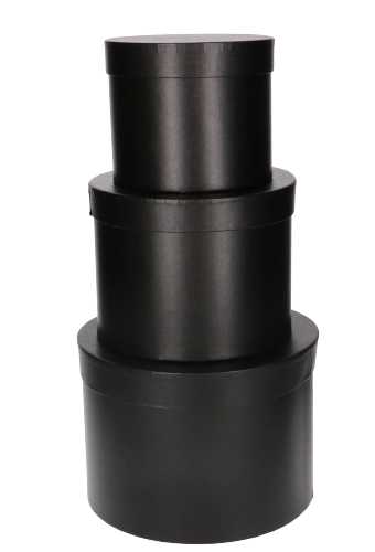 [K1271730] LUXE KANT & KLARE Flowerbox Latemar Zwart Rond Set van 3 stuks