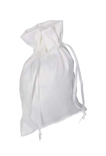 [K1070821] Luxe Satijn Zakjes Mat Creme Met Koord Groot 17x24cm 10stuks