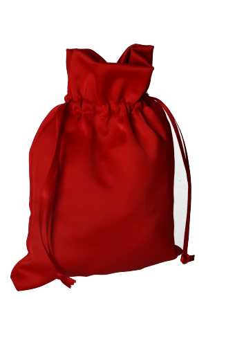 [K1070826] Luxe Satijn Zakjes Mat Rood Met Koord Medium 12x17cm 10stuks