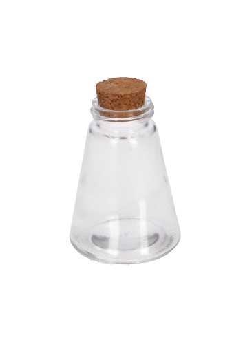 [K1590034] Glazen Potje Brisia Rond Met Kurkje 5.8x9cm 12stuks op is op