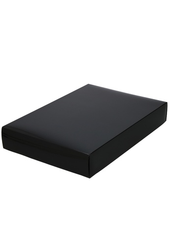 [K1270105-40] Geschenkdoos & Deksel Gaby Zwart Blinkend 40x31x8cm 50stuks
