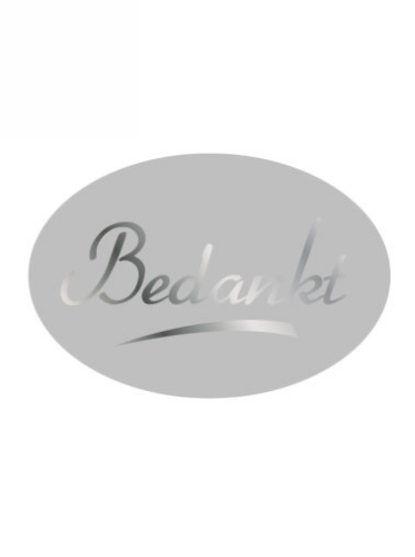 [K1210054] Etiketten Everyday Bedankt Zilver 3.7x2.5cm 500stuks