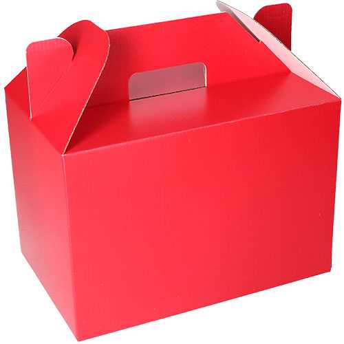 [K1271753] Geschenkdoos Draagdoos XL Met Handvat Rood 30x20x20cm 25stuks OP IS OP