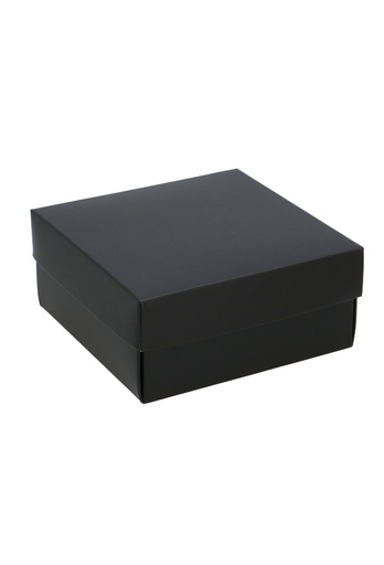 [K1270106-12] Geschenkdoos & Deksel Gaby Zwart Mat 12x12x5.5cm 100stuks