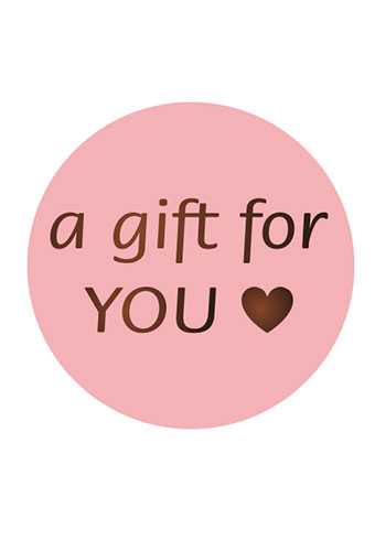 [K1210170] Etiketten Everyday A Gift For You Roze 4cm 500stuks