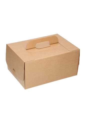 [K1271748] Geschenkdoos Mateo Met Handgreep Naturel 28x20x14cm 10stuks