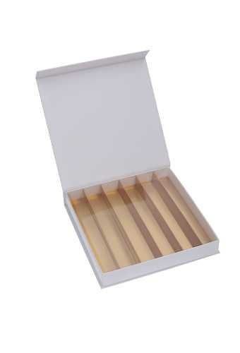 [K1360482] Magneet Bonbondoosjes Mat Wit 36 Bonbons 20.7x20.7x3cm 10stuks