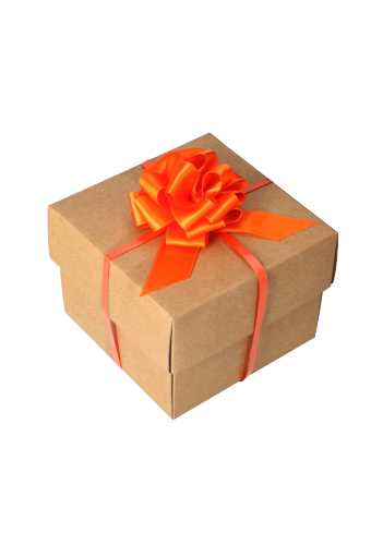 [K1420259] Satijn Trek Strikken Oranje Doorsnee 95mm met een lint 25mm 25stuks