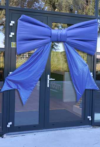 [K1290347] Megastrik StrikXXXL Blauw 200x100cm Lint van de strik is 75cm