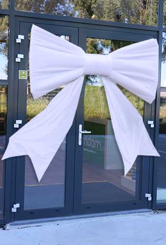 [K1290354] Megastrik StrikXXXL Wit 200x100cm Lint van de strik is 75cm