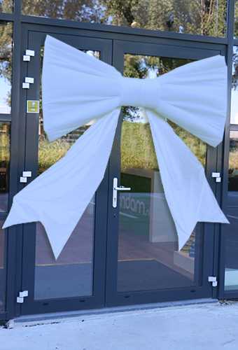 [K1290355] Megastrik StrikXXXL Zilver 200x100cm Lint van de strik is 75cm