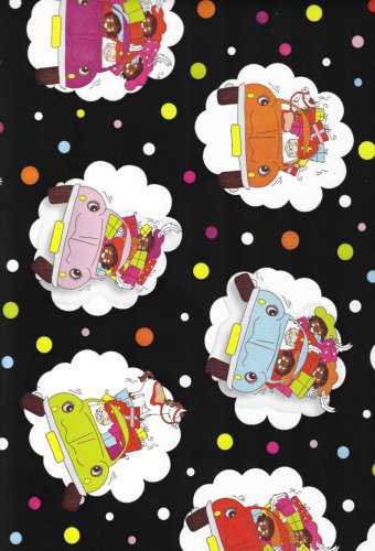 [K1470071] Kadopapier Consumentenrollen Auto Piet 50cm x 2meter 1stuks