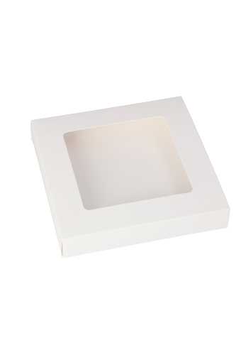 [K1360141] Bonbondoosjes & Schuifvenster Wit Mat 15x15x2.7cm 10stuks