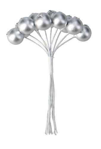 [K1340661] Kado Decoratie Balls Mat Zilver Met IJzerdraad 50stuks