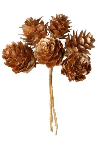 [K1340662] Kado Decoratie Dennenappeltje Goud Met IJzerdraad 30stuks