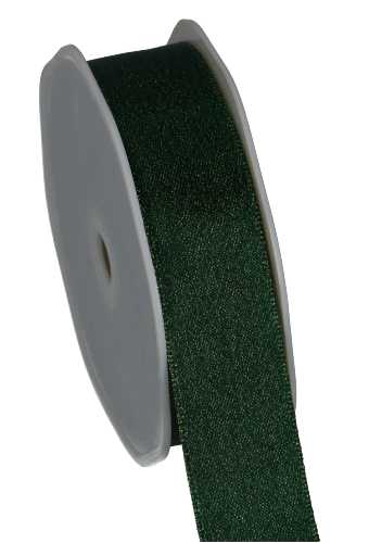 [K1300237] Luxe Satijn Dubbel Lint Groen Metallic 25mm x 20meter