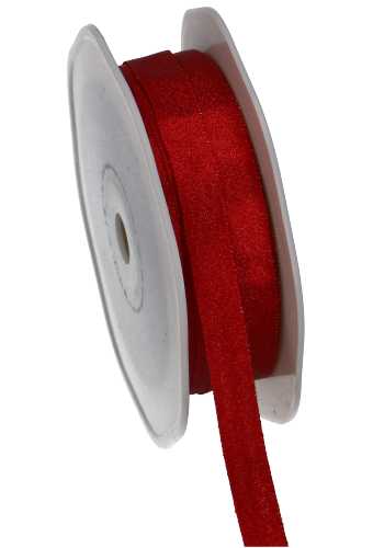 [K1300239] Luxe Satijn Dubbel Lint Rood Metallic 10mm x 25meter