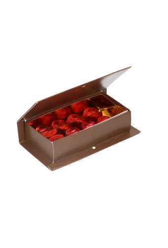 [K1360480] Bonbondoosjes Boekje Bruin 14.5x7.5x4cm 10stuks