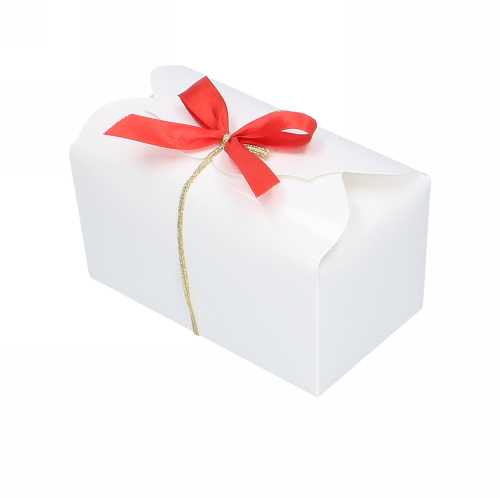 [K1360008] Bonbondoosjes Wit Golf 500 gram 13.5x8.5x7.5cm 25stuks