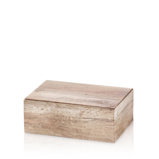 [1271800] Geschenkdoos Klepdoos Wood 22x15x7.5cm 25stuks