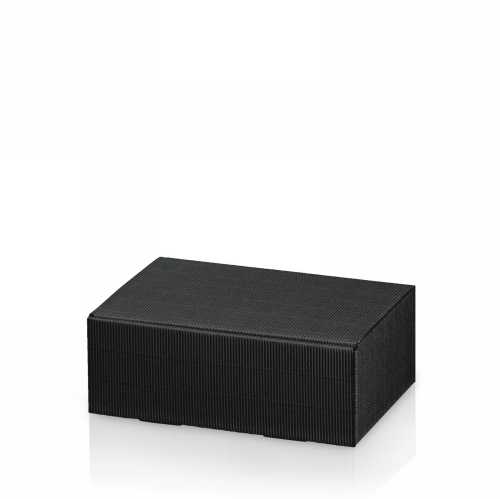 [1270945] Kadodoos Colour Rib Zwart 22x15x7.5cm 25stuks