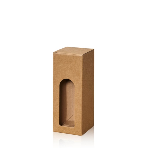 [1271801] Geschenkdoos Glad Naturel & Venster 8.5x8.5x22cm 50stuks