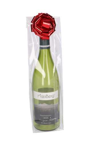 [K1240018] Wijnzak Met Blokbodem Transparant 9.5x8x37cm 100stuks