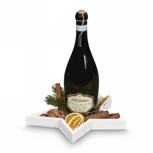 [1171073] Wijn Ster Plateau Wit 1 Fles 24x24x2cm 10stuks