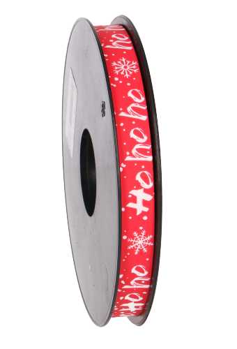 [K1010334] Krullint HO HO HO Rood & Snow Wit  15mm x 100 meter