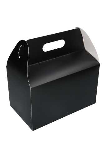 [K1271826] Draagdoos Lunchbox Medium Stilo Zwart 25x15x15cm 10stuks