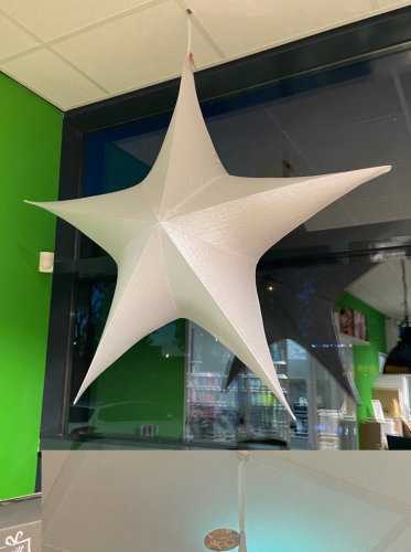 [K1330301] Decoratie Pionbino Stars Wit Groot 135cm doorsnee Met Koord 1stuks