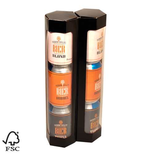 [1180102] Bierverpakking Zwar Glans Voor 6x 33cl. Blikjes of 4x50cl FSC® 50stuks