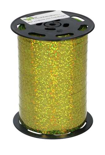 [K1010296] Krullint Holografisch Lime Groen 10mm x 200 meter