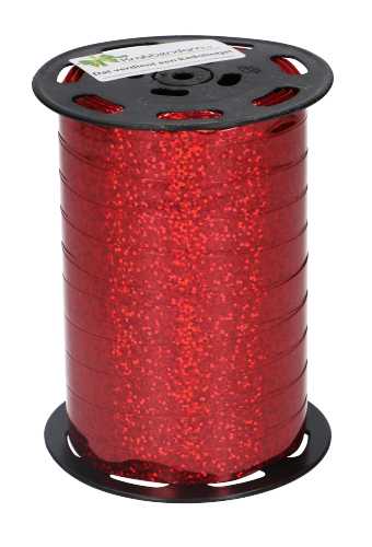 [K1010295] Krullint Holografisch Rood 10mm x 200 meter