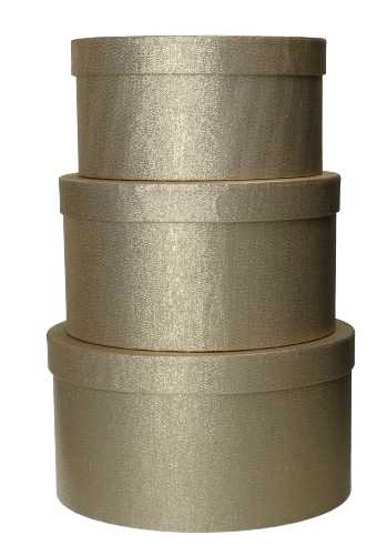 [K1271872] LUXE KANT & KLARE Flowerbox Latemar Goud Metallic Rond Set van 3 stuks