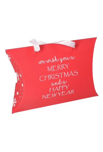 [K1330260] Gondeldoosjes Rood Merry Christmas 22x16.5x5.5cm 12stuks