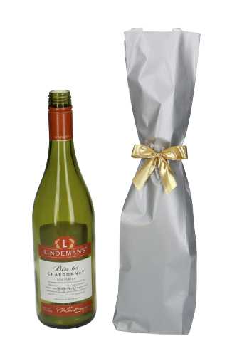 [K1170178] Wijnzak Geribbeld Kraft Zilver 8.5x42cm 250stuks