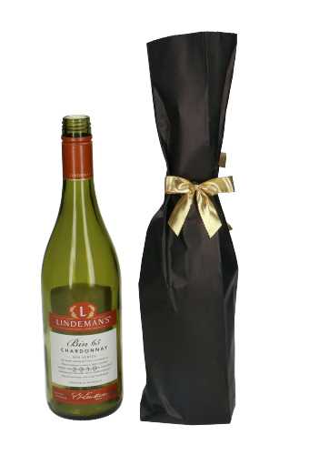 [K1170177] Wijnzak Geribbeld Kraft Zwart 8.5x42cm 250stuks