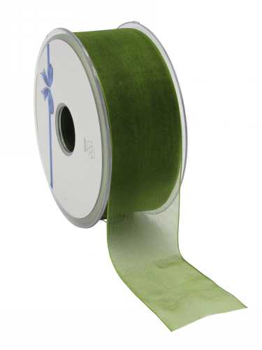 [K1320231] Organza Lint Mos Groen 38mm x 50 meter.