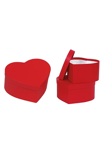 [K1271897] LUXE KANT & KLARE Flowerbox Latemar Hartje Rood Set van 3 stuks