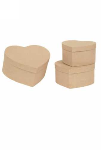 [K1271899] LUXE KANT & KLARE Flowerbox Latemar Hartje Naturel Set van 3 stuks