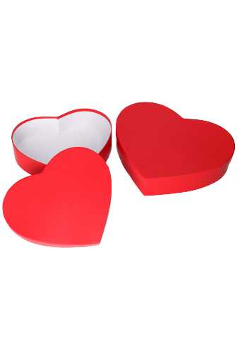 [K1271900HART] LUXE KANT & KLARE Latemar Hartje Rood Set van 2 stuks