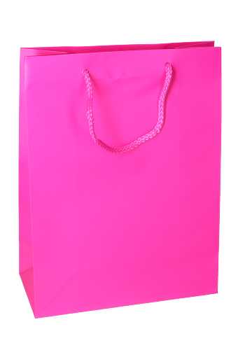 [K1110034] Kadotasjes Latina Mat Fuchsia Met Koord 22x10x29cm 12stuks