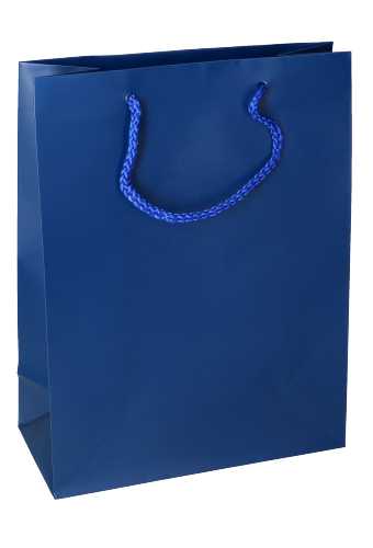 [K1110037] Kadotasjes Latina Mat Donker Blauw Met Koord 22x10x29cm 12stuks