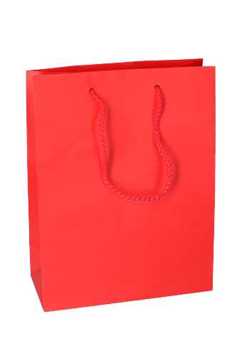 [K1110039] Kadotasjes Latina Mat Rood Met Koord 22x10x29cm 12stuks