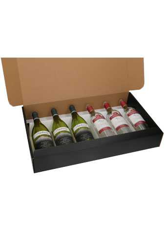 [K1171090] Luxe Wijndozen Ferro Zwart Line voor 6 fles 34x56x9cm 30stuks