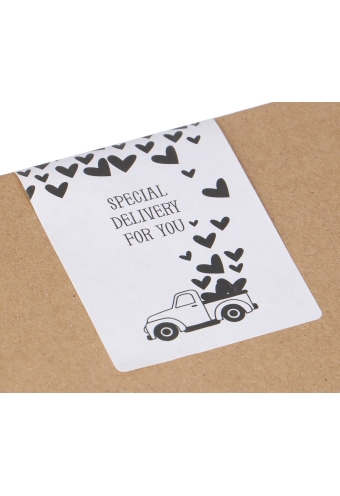 [K1210179] Langwerpig Sluitzegel Special Delivery For You 5x15cm 250stuks