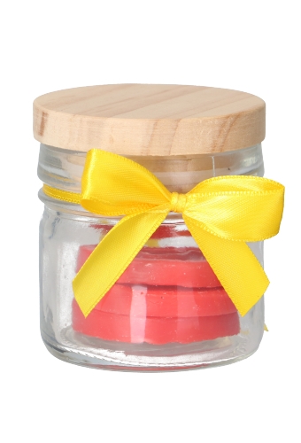 [K1420276] Strikje 100 Procent Recycled Pet Geel & Lint 6x5cm 250stuks